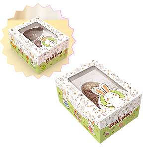 CAIXA GAVETA P/ OVO DE COLHER 150/250G OU 2X100G - PASCOA COLORIR - PCT C/ 5 UNIDADES C5870