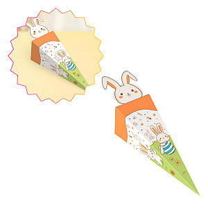 CONE COELHO - PASCOA COLORIR - PCT C/ 10 UNIDADES C5947