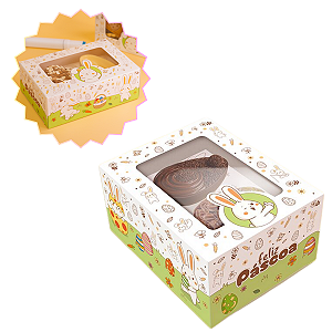 CAIXA GAVETA P/ OVO DE COLHER 100/150G OU 2X50/80G - PASCOA COLORIR - PCT C/ 5 UNIDADES C5869