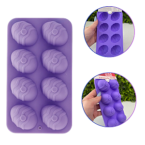 Forma De Silicone Páscoa Ovo Roxo 2,5X19,5cm c/1un 1095383 Cromus