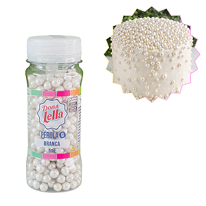 PEROLA G CINTILANTE BRANCA 50G DONA LELLA