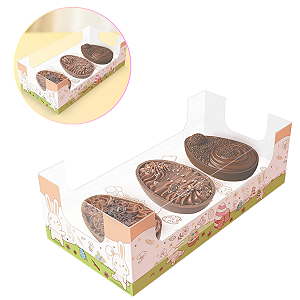 10 Caixas Para Mini Ovos Encantos 3x50g Páscoa Colorir C5813 Ideia