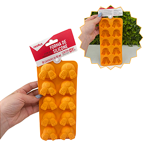 Forma De Silicone Patas Coelho Laranja 1,5X23CM Cromus 1095378