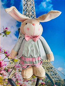 Coelho Pelúcia Perna Retratil Páscoa 140cm Decoração Cromus 1096667