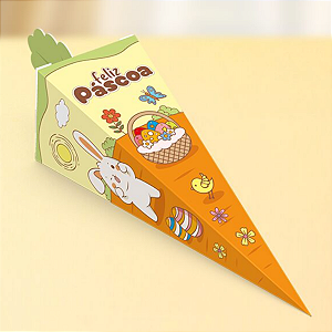 10 Cones Cenoura Páscoa Colorir C5882 Ideia