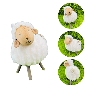 Ovelhinha Decorativa Branco C/ Florzinha Cromus