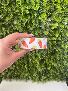 Fita Maxi PaperLook Cenouras 32mmx50m Branco/Laranja