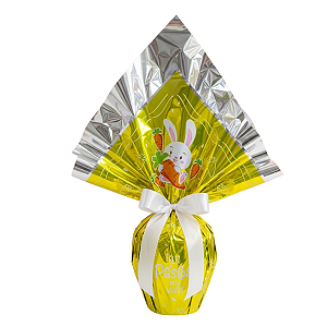 25 Saco p/ Ovo Pratik 35cmx35cm 250/350g Páscoa Albano - Abraço do Coelhinho Amarelo