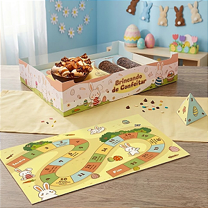 5 Caixas Mini Confeiteiro Encanto Páscoa Colorir Embalagem C5931 Ideia