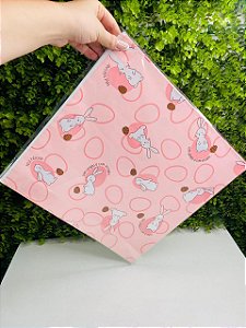 25 Saco p/ Ovo Pratik 35cmx35cm 250/350g Páscoa Albano - Carinho e Docinho Rosa