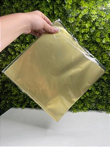 Saco p/ Ovo Pratik Metalizado Liso 25cmx25cm 25fls - Ouro