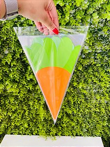 50un Cone Poli Cenoura 30cmx15cm Laranja Albano