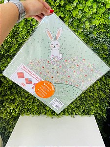 Saco p/ Ovo Pratik Metalizado Doce Jardim 35cmx35cm 25fls Verde Cha - Albano