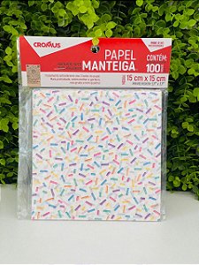 Papel Manteiga Granulado 15x15 Pct C/100un Cromus 12100205