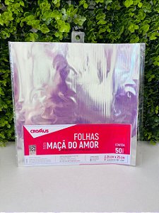 Folha Para Doces Caramelizada 25x25 Nacarado Pacote C/50un Cromus 12000282