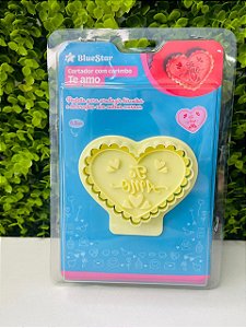 Cortador Com Carimbo Te Amo - 2 Peças BLUESTAR