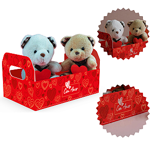 10 Cestas Caixote M Amor Em Caixa Presente Dia Dos Namorados Mães Chocolate Pelúcia Flores C5966 Ideia