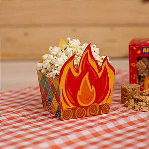 10 Cachepot Fogueira Nosso Arraiá Embalagem Lembrancinha Pipoca Paçoca Doces Festa Junina C6014 Ideia