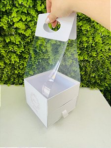 Caixa Sacola Com Gaveta Branco G 15x15x12 C/1un Cromus 39001702