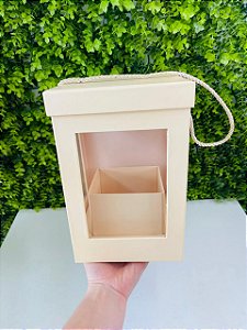 Caixa Alta Com Visor Kraft P 16X16X26CM Cromus 39001696