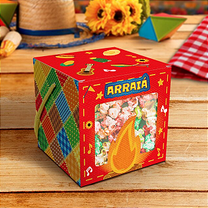 10 Caixas Com Visor E Alça Nosso Arraiá Festa Junina Doces Pipoca Decoração Mesa Lembrancinhas C6016 Ideia
