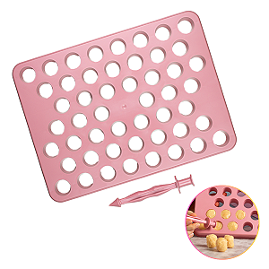 Placa Porcionadora 12g C/Empurrador 2em1 Rosa Bebê Blue Star