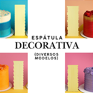 Espátula Amarela Decorativa Para Bolos Blue Star
