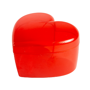 CAIXA CAKE BOX CORAÇÃO VERMELHO TRANSLÚCIDO 750ML BLUESTAR