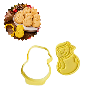 Cortador Carimbo Boneco De Neve Natal Massas Biscuit Biscoitos Bluestar