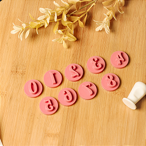 Kit Carimbos Numeros Glamour Rosa Bebe (2 cm)  PC/10UN BLueStar