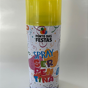 Spray Serpentina 150ml C/1un Amarelo Ponto Das Festas