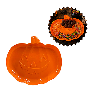 Bandeja Decorativa Abobora 1un Cromus Halloween Dia das Bruxas