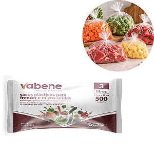 Bobina Saco Plastico Feezer e Micro 3L 500un Vabene 2501