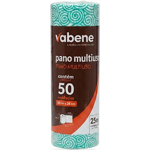 Rolo 50 Panos 25mX30cm Azul Vabene 1242