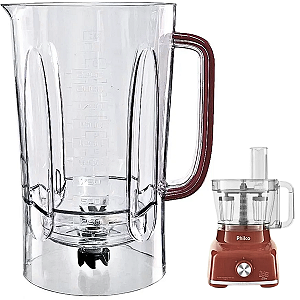 Copo Multiprocessador Philco - PMP1600 Vermelho Sem Tampa