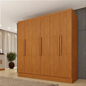 Guarda Roupa Bariloche 6 Portas 4 Gavetas Tcil Cinamomo/Cinamomo