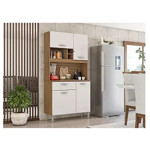 Kit Cozinha Malta 4 Portas 1 Gaveta Demóbile Amendola/Branco