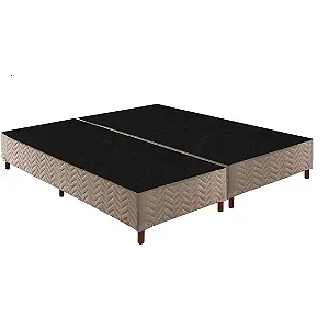 Box King Sommier 203x196x30  Suede Azul Paropas