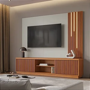 Home Mavaular Arezzo C/Led Cascata 2 Portas Naturalle/Off White