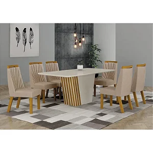 Mesa de Jantar Liz Leifer Freijo/Off White