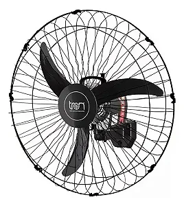 Ventilador Tron Oscilante de Parede 60cm Preto Bivolt