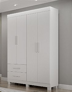 Guarda Roupa Recife  4 Portas Leifer Branco