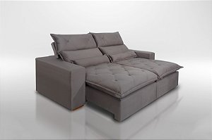 Sofá Capri 0,90 Veludo Cinza Escuro