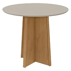 Mesa Celebrare c/ 4 Cadeiras Apogeu Lopas Amendoa clean/ Tecido Rinzai Bege