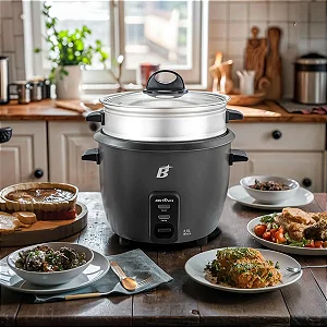 Panela Elétrica de Arroz Britânia BPA07A 7 Xícaras 110v Preto