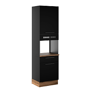 Paneleiro Exclusive 2 portas 1 Gaveta para Fono Itatiaia Preto/Matte