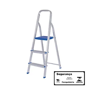 Escada Alumínio 3 Degraus Mor