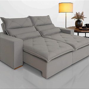 Sofá Capri 0,90 Evidence Veludo Cinza Nuvem