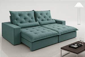 Sofá Gales França 0,90 Evidence Veludo Verde