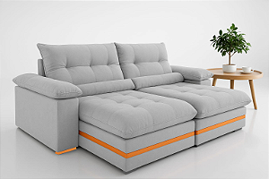 Sofá Ibiza Evidence 1,00 cinza nuvem